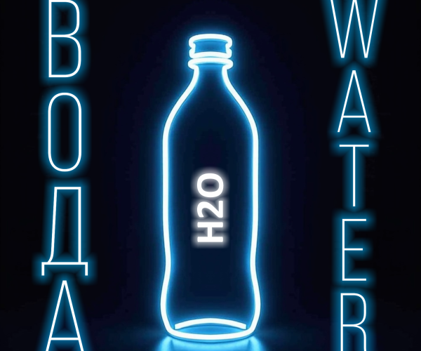 Вивіска, неонова реклама, вода